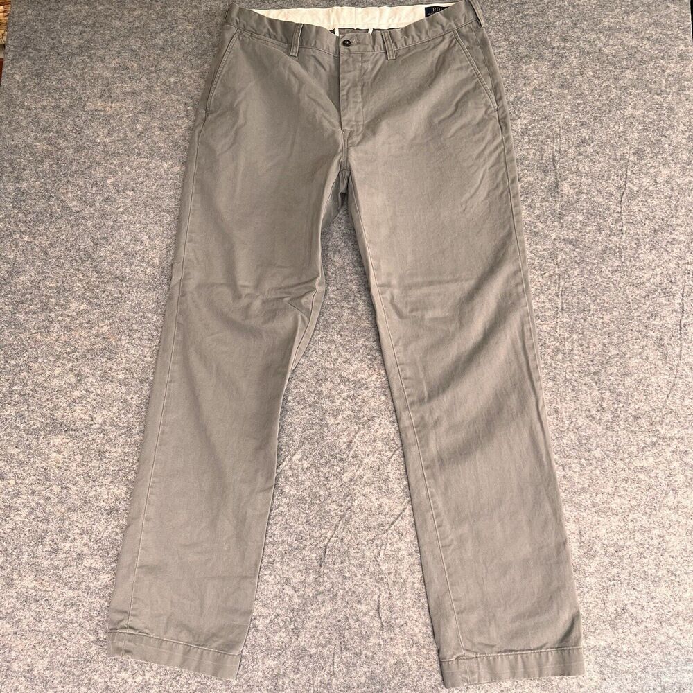 Polo Ralph Lauren Mens Pants‎ 36x34 Gray Chino Classic Fit Business Work READ
